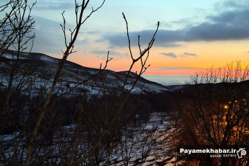 طبیعت برفی روستای زرجه بستان قزوین