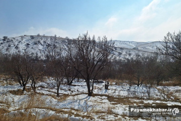 طبیعت برفی روستای زرجه بستان قزوین