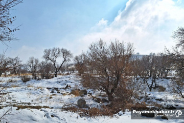 طبیعت برفی روستای زرجه بستان قزوین