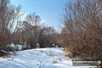 طبیعت برفی روستای زرجه بستان قزوین