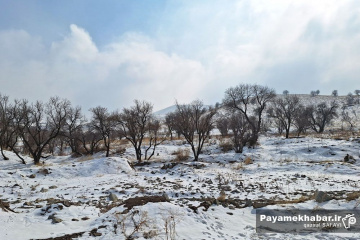 طبیعت برفی روستای زرجه بستان قزوین