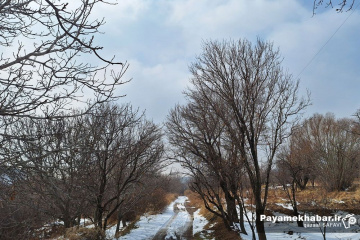 طبیعت برفی روستای زرجه بستان قزوین