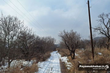 طبیعت برفی روستای زرجه بستان قزوین