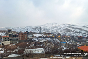 طبیعت برفی روستای زرجه بستان قزوین