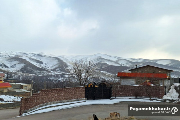 طبیعت برفی روستای زرجه بستان قزوین