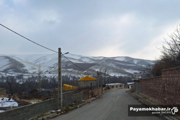 طبیعت برفی روستای زرجه بستان قزوین