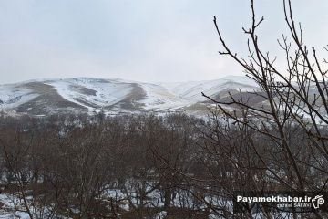 طبیعت برفی روستای زرجه بستان قزوین