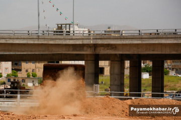 مراحل پایانی احداث تقاطع غیرهمسطح شهدای حرم مطهر حضرت شاهچراغ (ع)