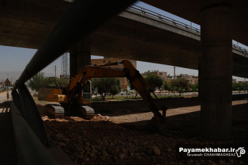 مراحل پایانی احداث تقاطع غیرهمسطح شهدای حرم مطهر حضرت شاهچراغ (ع)