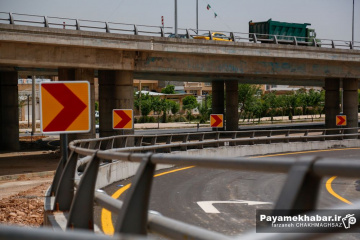 مراحل پایانی احداث تقاطع غیرهمسطح شهدای حرم مطهر حضرت شاهچراغ (ع)