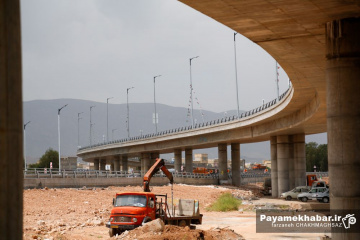 مراحل پایانی احداث تقاطع غیرهمسطح شهدای حرم مطهر حضرت شاهچراغ (ع)
