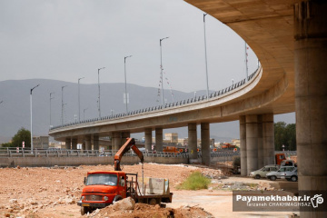 مراحل پایانی احداث تقاطع غیرهمسطح شهدای حرم مطهر حضرت شاهچراغ (ع)