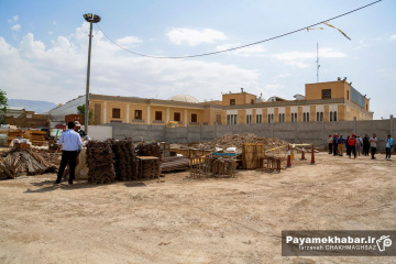 کاووش باستانی در پارکینگ زائر حرم مطهر حضرت شاهچراغ (ع)
