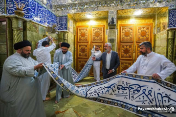 آماده سازی حرم مطهر حضرت امیرالمومنین (ع) در آستانه عید بزرگ غدیرخم