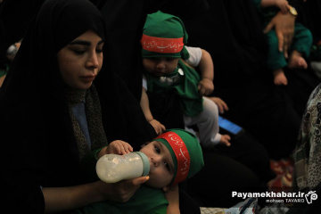 آئین شیرخوارگان حسینی در حرم مطهر حضرت شاهچراغ (ع)