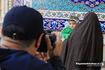 آئین شیرخوارگان حسینی در حرم مطهر حضرت شاهچراغ (ع)
