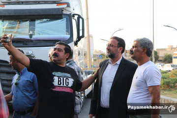 مراسم کشیدن ۳ تریلی توسط جاسم سپهری خلاری در شیراز