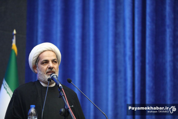 گردهمایی فاطمیون، تجمع رؤسا، مداحان و مسئولان هیات‌های مذهبی و مواکب شهر شیراز - حجت الاسلام علی علمی، معاون سازمان تبلیغات کشور