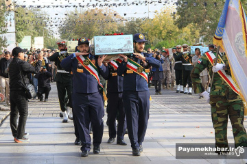 مراسم استقبال از پیکر شهدای گمنام سال های دفاع مقدس در شیراز