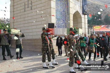 مراسم استقبال از پیکر شهدای گمنام سال های دفاع مقدس در شیراز