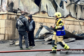 آتش سوزی در بازار جنت آباد تهران