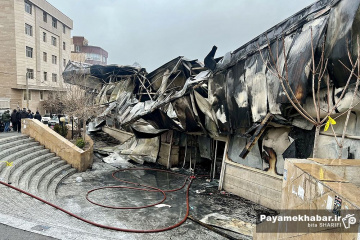 آتش سوزی در بازار جنت آباد تهران