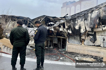 آتش سوزی در بازار جنت آباد تهران