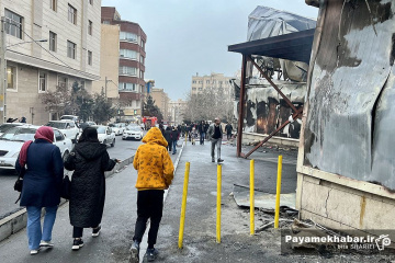 آتش سوزی در بازار جنت آباد تهران