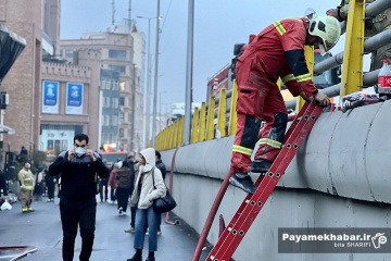 آتش سوزی در بازار جنت آباد تهران