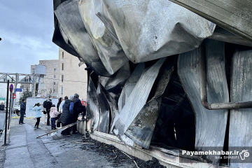 آتش سوزی در بازار جنت آباد تهران