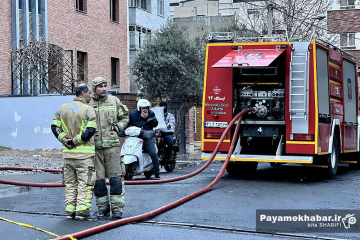 آتش سوزی در بازار جنت آباد تهران