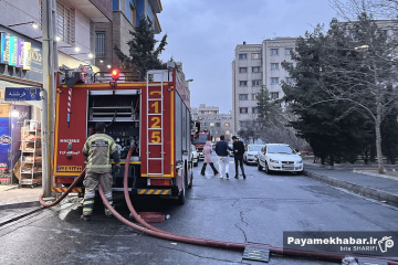 آتش سوزی در بازار جنت آباد تهران