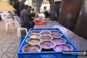 طبخ سمنی شیرازی در مسجد الرقیه (س) شیراز