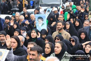 راهپیمایی مردم شیراز در محکومیت حملات صهیونی آمریکایی و به شهادت رساندن رهبر معظم انقلاب