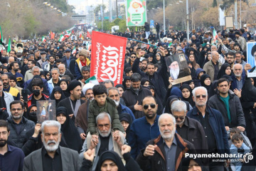 راهپیمایی مردم شیراز در محکومیت حملات صهیونی آمریکایی و به شهادت رساندن رهبر معظم انقلاب