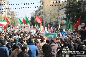 تشییع پیکر شهدای حملات آمریکایی صهیونی در شیراز