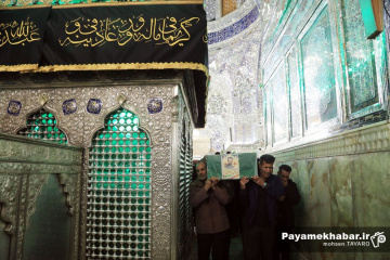 وداع خانواده شهدای حملات آمریکایی صهیونی با پیکر شهدا