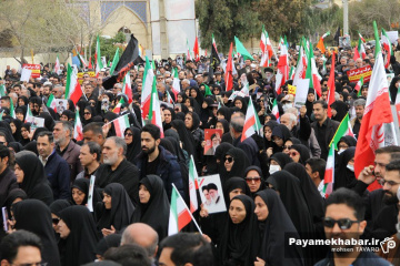 مراسم تشییع ۲۰ شهید حملات صهیونی - آمریکایی در شیراز