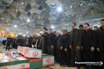 تشییع پیکر پنج شهید در شیراز