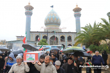تشییع پیکر پنج شهید در شیراز