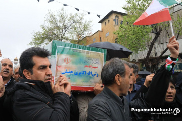 تشییع پیکر پنج شهید در شیراز