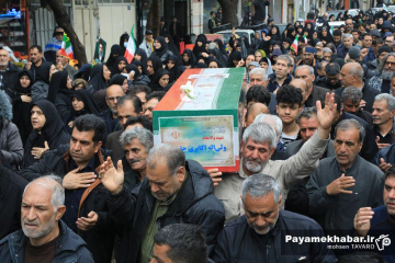 تشییع پیکر پنج شهید در شیراز