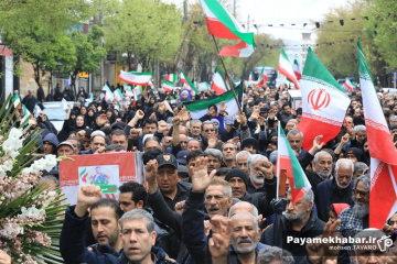 تشییع پیکر پنج شهید در شیراز