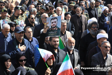 مراسم تشییع ۳۴ شهید اقتدار در شیراز