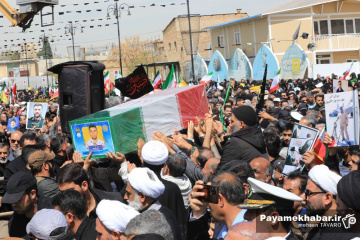 مراسم تشییع ۳۴ شهید اقتدار در شیراز