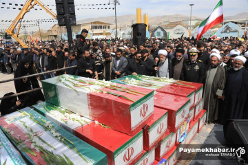 مراسم تشییع ۳۴ شهید اقتدار در شیراز