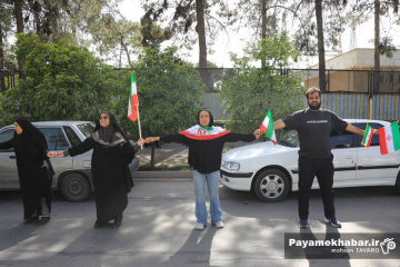 زنجیره انسانی «جوانان برای فردای روشن» در شیراز