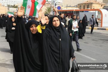 تشییع پیکر شهید سردار مجید خادمی و شهدای حملات آمریکایی - صهیونی در شیراز