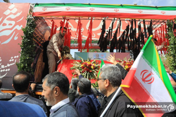 تشییع پیکر شهید سردار مجید خادمی و شهدای حملات آمریکایی - صهیونی در شیراز