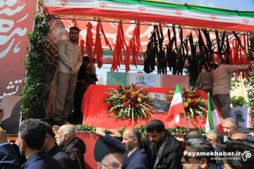 تشییع پیکر شهید سردار مجید خادمی و شهدای حملات آمریکایی - صهیونی در شیراز